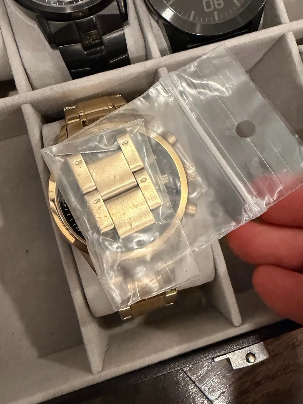Men Bags Fossil Gold watch